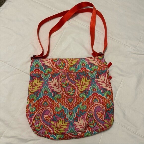 Vera Bradley Paisley In Paradise Pattern Triple Zip Hipster - Picture 5 of 9
